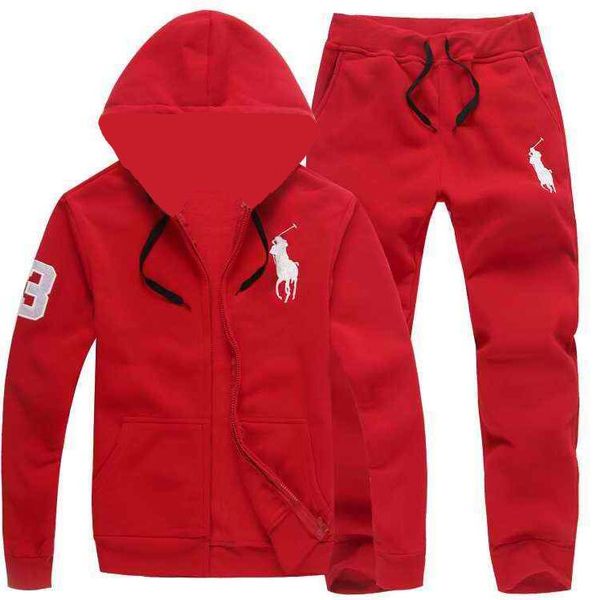 polo jacket and sweatpants set