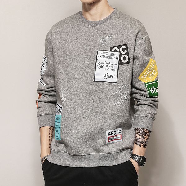 

autumn designer mens hoodies with letter print sweaters fashion spring hip-hop loose pullover sweatshirts for men clothing m-3xl wholesale, Black