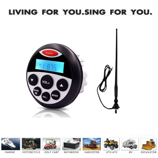 

автомобильный bluetooth mp3 приемник морской стерео аудио водонепроницаемый датчик радио usb плеер лодка морская развлекательная аудиосистем