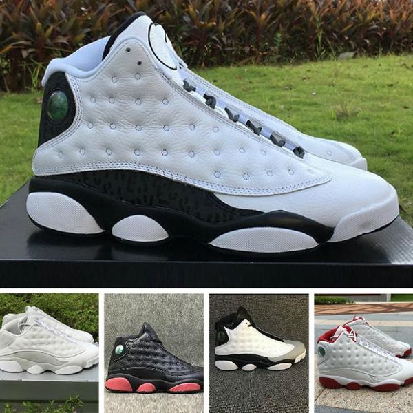 

with box 2019 fashion new sport sneakers j13 low spurs white black brand men shoes sports 13 sports shoes size 8-13