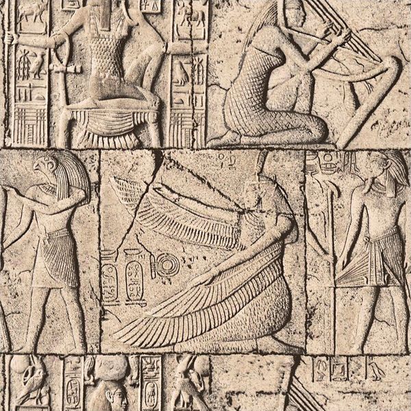 

3d engraving wallpaper vintage egyptian culture stone human body wallpapers theme l video game room household wall decoration wallpaper