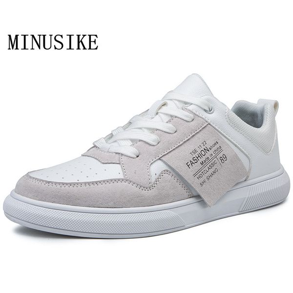 

2020 fashion casual leather shoes leather men sneakers white male fashion sneakers, Black