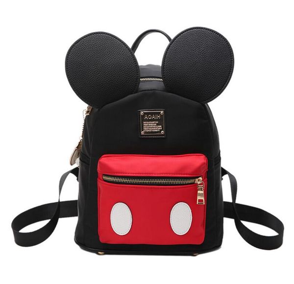 

designer woman backpack nylon black grils school backpack mini travel backpacks fashion kids school rucksack cute mickey backpacks