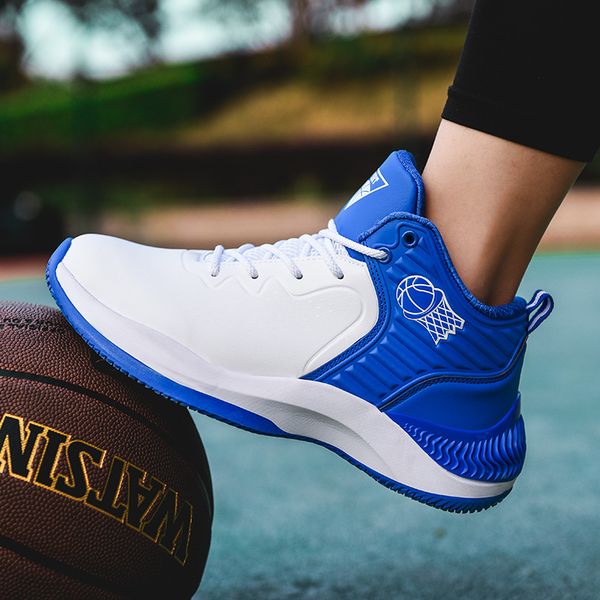 

basketball shoes for men cushioning basketball sneakers men's high-outdoor sports sneakers breathable athletic shoes, Black