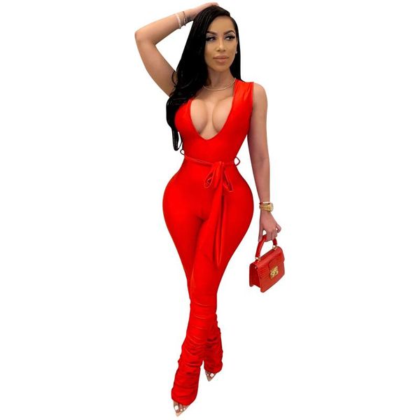 

women's jumpsuits & rompers deep v neck bodycon fitness jumpsuit summer lounge wear sleeveless stacked leggings sport body black women, Black;white