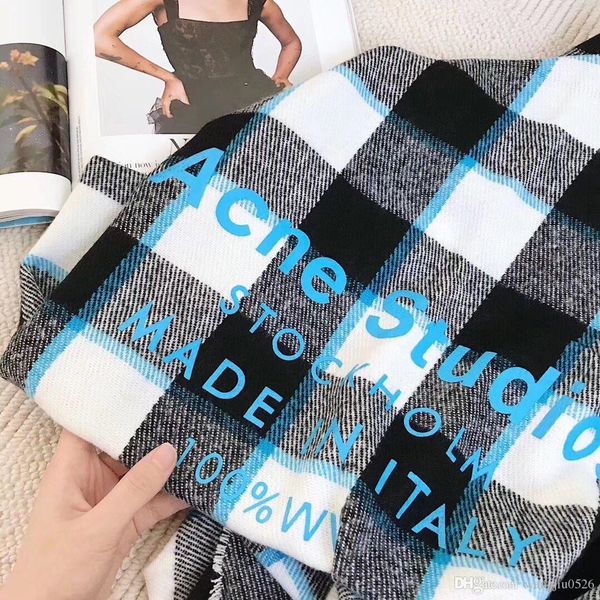 

Модные узоры в клетку ACNE Echarpe Luxury Scarf Unisex 2019 Женский Мужской Канада Шерсть Кашемир