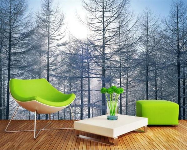 

custom p 3d wallpaper fantasy grey white pine forest 3d landscape background wall painting hd wallpaper