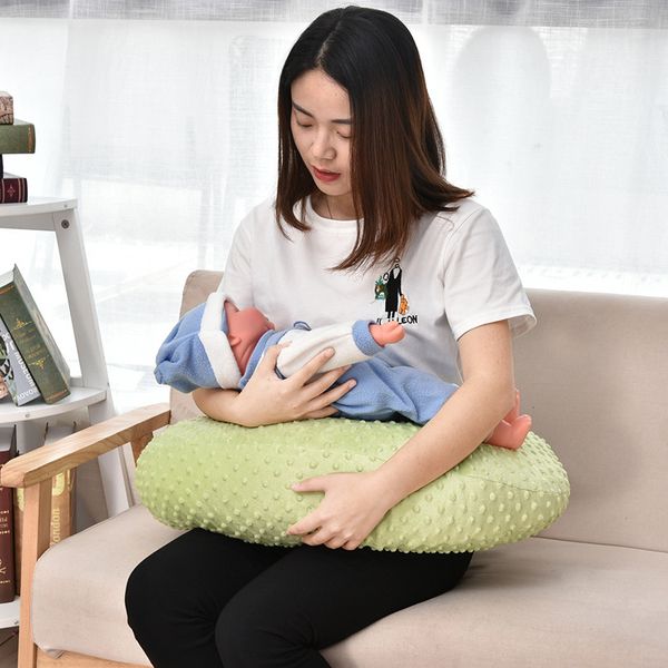 

green feeding nursing waist support cushion u-shaped baby cuddle cushion pillow mutifunctional newborn baby breastfeeding pillow