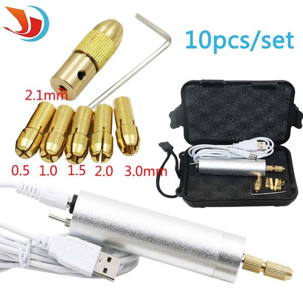 

diy esb miniature tool portable 4v mini electric engraving carving chisel pen set + 6pcs accessories