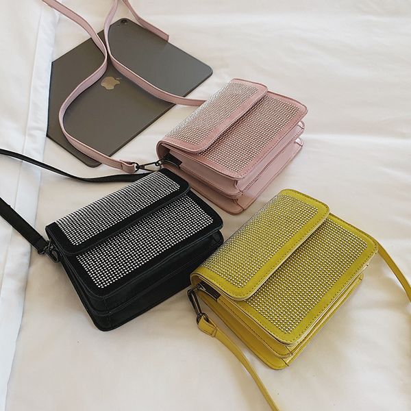 

new small bag female 2019 crossbody bag diamond shoulder fashion handbag pu flap women's messenger ladies sac a main