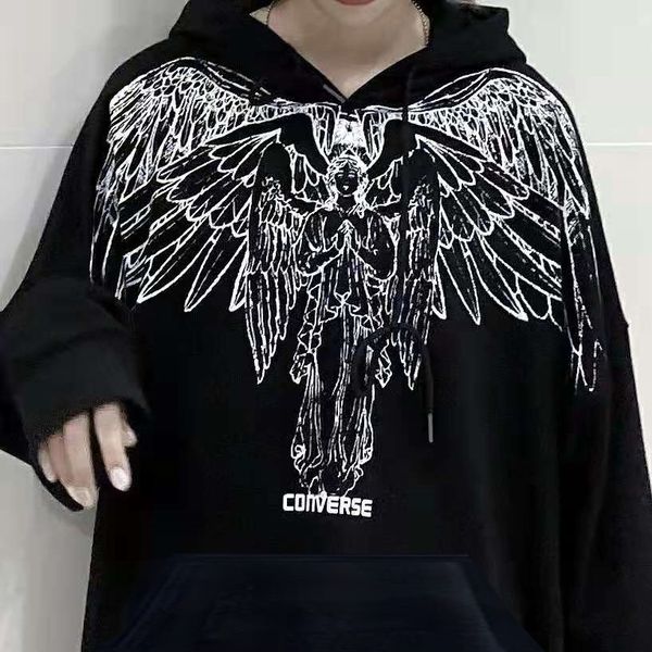 

2020ss / converse дизайнер мужчины балахон классические случайные свитер моды ангел девственные крылья шаблонов мужчин и женщин же пара плюс, White;black
