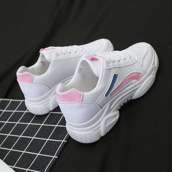 

aleafalling women outdoor breathable sneakers lace up street mature leather lady shoes solid outdoor girl's shoes 2colors 19135, Black