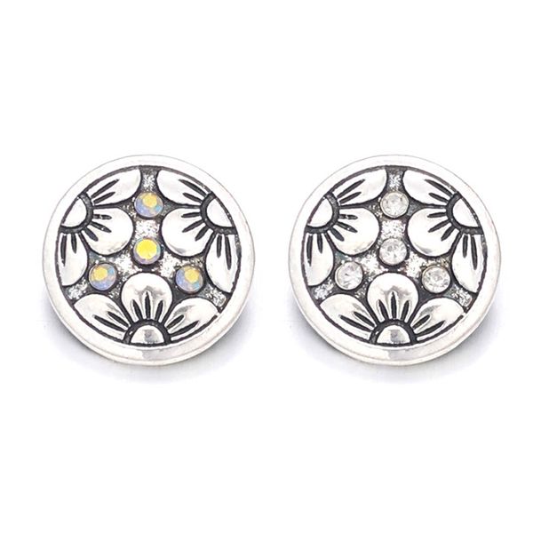 

fashion w046 crystal 3d 18mm 30mm metal snap button for bracelet necklace interchangeable jewelry women accessorie findings