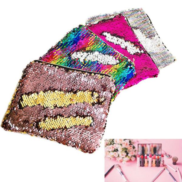 

fashion sequins female cosmetic bag multi-function hand bag personalized storage