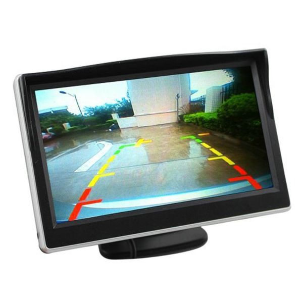 

lcd screen video high definition security reverse image auto parking backup car monitor rearview mirror wide voltage 12v 24v