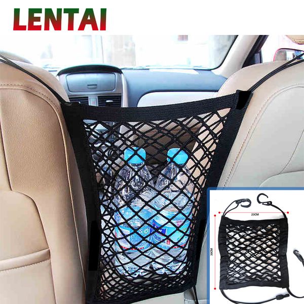 

lentai 1pc car storage net pocket auto seat phone bag for c-hr kia sportage 3008 civic tucson 2017