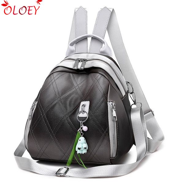 

2019 new wave dual-use korean version of the backpack female soft skin garden small fresh ladies college students wild bag