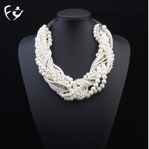 

luxury hand-woven twist collarbone chain layers, Silver