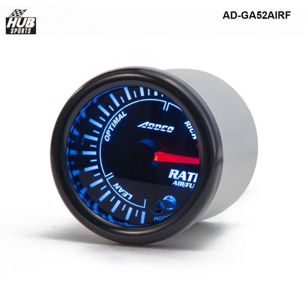 

hubsports -2" 52mm 7 color led smoke face car auto air fuel ratio gauge meter with holder ad-ga52airf