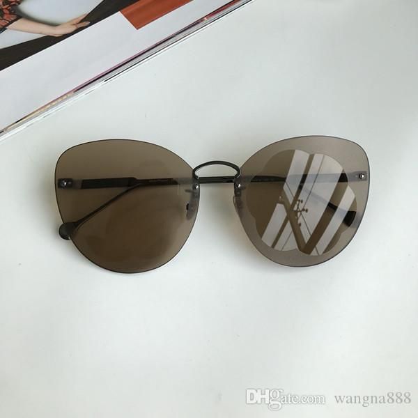 

luxury 178 sunglasses for women designer popular frameless flower shape sunglasses crystal metarial fashion women style come with pink case, White;black