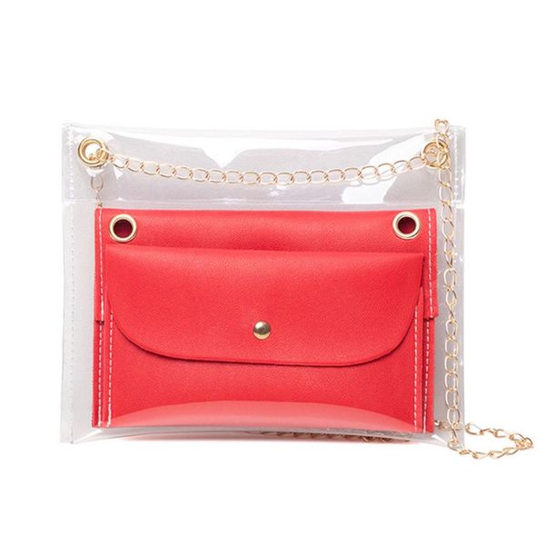 

women girls transparent handbag shoulder bag summer beach purse crossbody tote