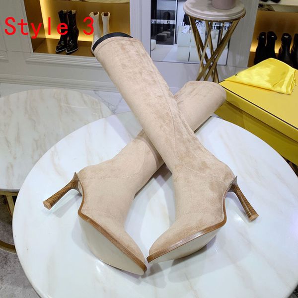 

2020 italian women's over-the-knee boots designer women's thigh long boots fashion ladies casual shoes, Black