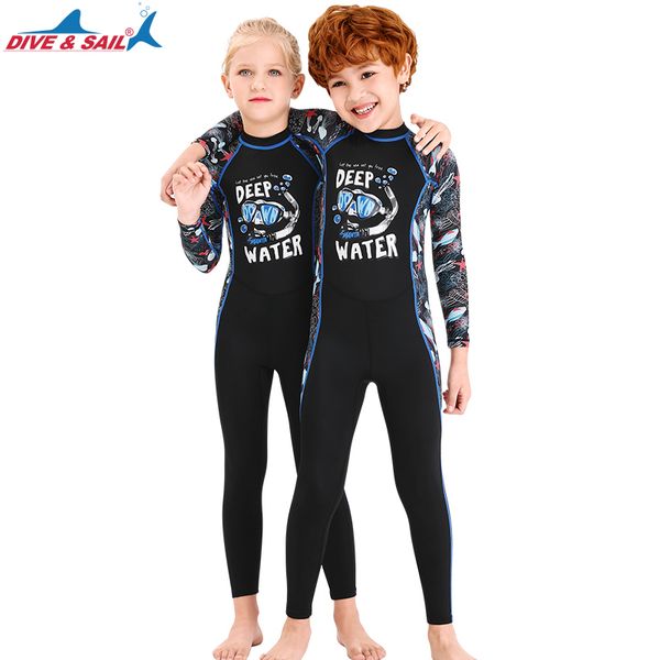 

kids diving wetsuit one-piece child youth scuba dive suit jumpsuit