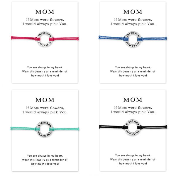 

роскошный дизайнер cheer mom браслеты с подарочной картой infinity wish браслет для женщин девушка мода приветствие ювелирные аксессуары, Golden;silver