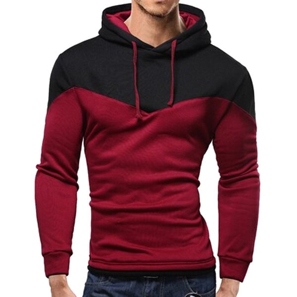

men hoodies 2018 autumn brand male long sleeve patchwork sweatshirt men sky blue black big size moletom
