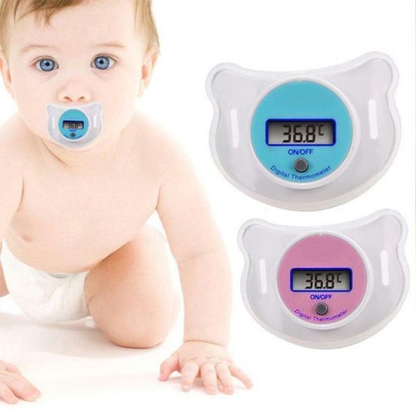 

practical baby nipple thermometer infants lcd digital mouth nipple pacifier kids soft smooth safety nipple thermometer