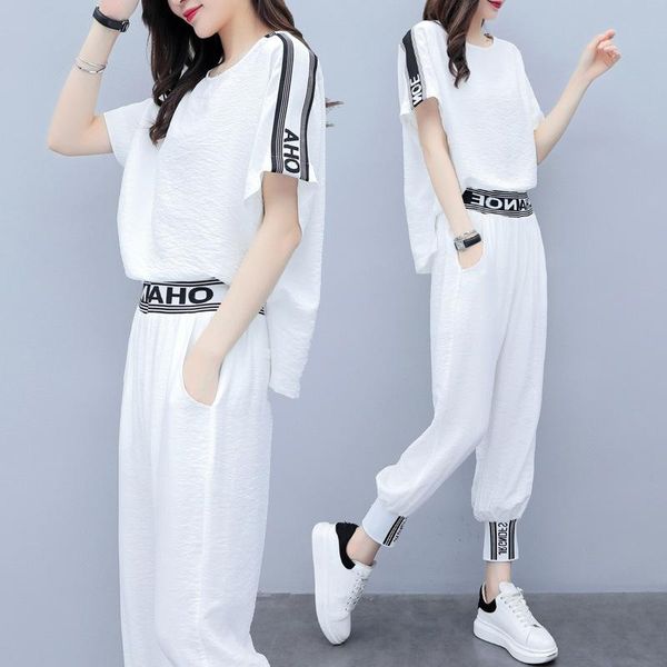 

luxury designer sports two piece set 2020 summer new women's fashion quality small pants western goddess net red sports suit, Gray