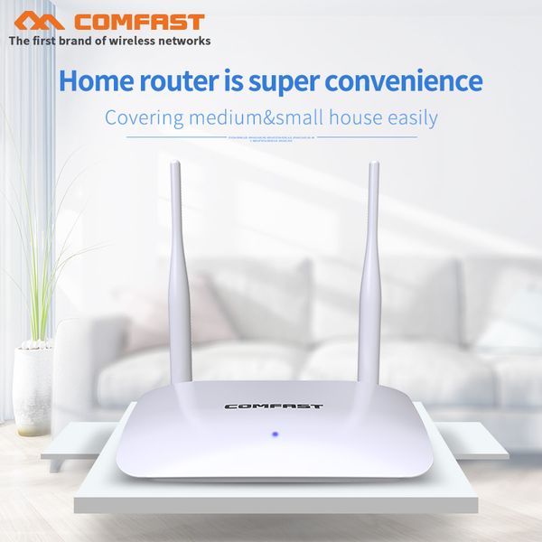 

comfast 300mbps wireless wifi router with 2*5dbi antennas cf-wr623n home network access point 1 wan+3 lan rj45 port wi fi router