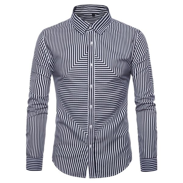

men's casual shirts quality shirt men striped long sleeves mens dress camisa masculina spring summer brand male, White;black