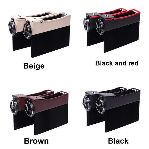 

car seat crevice storage box cup holder multi-function dual usb charging 2.1a car decoration accessories storage boxes