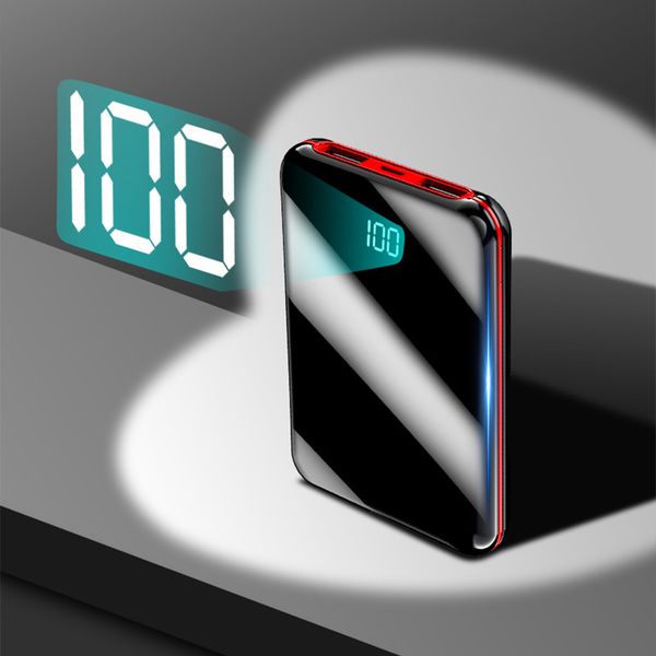 

rock min 10000mah power bank for xiaomi iphone lcd display portable charger powerbank external battery powerbank fast charging