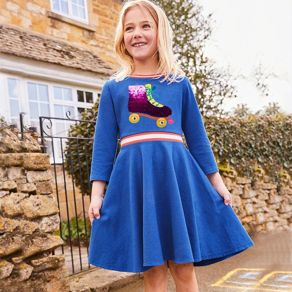 

девочки платья детские дизайнерская одежда девочек baby girl одежда с длинным рукавом зимы малышей осени с длинным рукавом платье мультфильм, Red;yellow