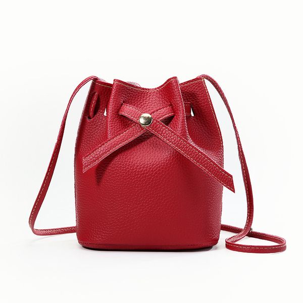 

2019 new pu leather woman shoulder bag handbags women bucket bags capacity multiple colour crossbody messenger bags
