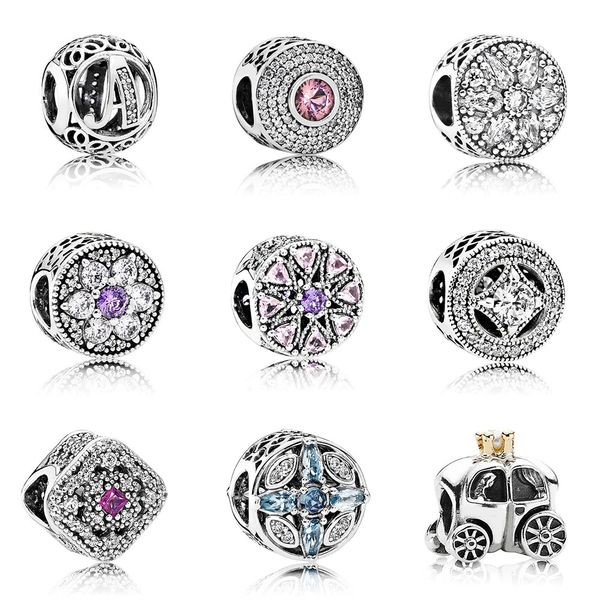 

new 100% 925 sterling silver pandora bead 791845cz 791763nbp 791762cz 791832acz 791974nprmx 791970cz 792013ncc 791995nmbmx 790598p, Black