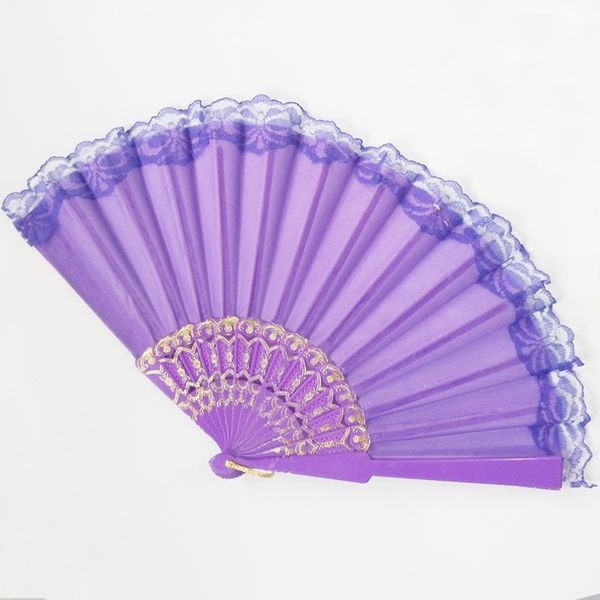 Folding Fans Spitze Chinesischen Stil Tanz Performance Hochzeit Hand Fans Party Dekorative Requisiten Großhandel ZC1645