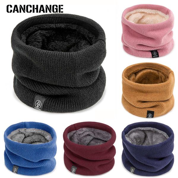 

canchange 2019 warm o scarf knitted thick cotton winter scarves knitted elastic women&men neck wear brand accessories