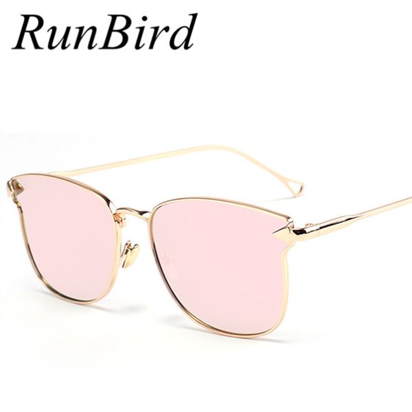 

runbird metal alloy frame butterfly brand eyewear new summer style mirror lens cat eye sunglasses women r028, White;black
