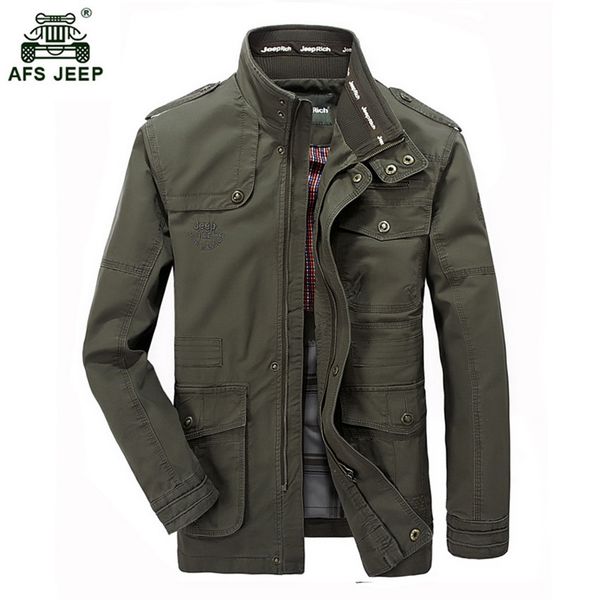 

brand 2018 stand collar cotton jackets men spring autumn casual multi-pocket jackets jaqueta masculina size m-7xl 130wy, Black;brown