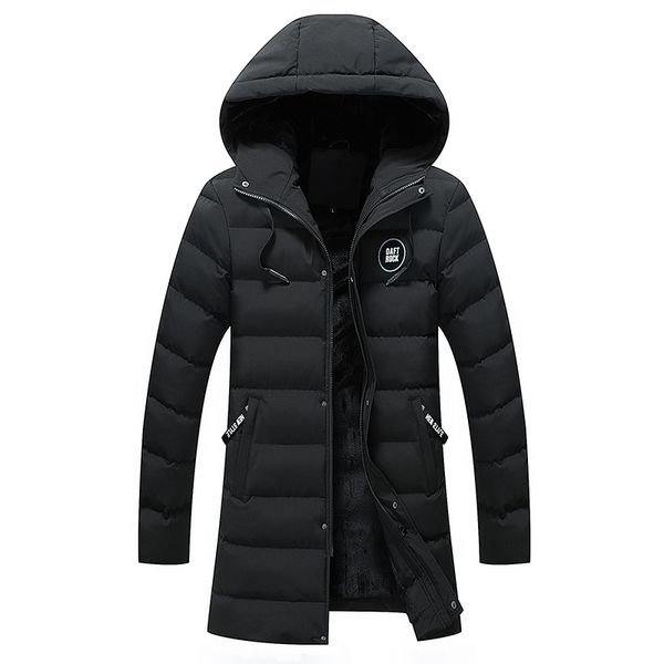 

winter jacket men long hooded fleece parka coat slim fur lining thick warm cotton male jackets windbreaker men plus size 4xl 5xl, Tan;black
