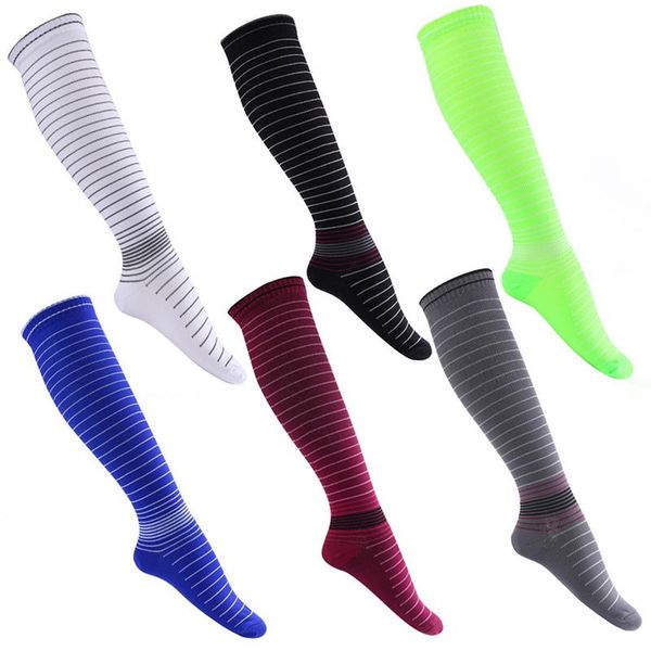 

men over knee socks high elastic sports socks breathable football running hiking training fitness long, Black