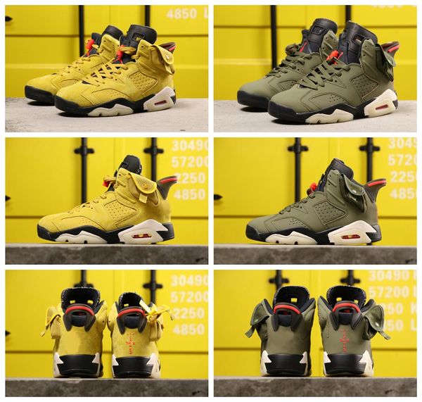 

2020 new arrived travi cott 6 og cactu jack glow in dark 3m reflective wheat yellow men de igner ba ketball hoe 6 port neaker