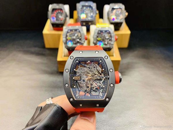 

lcd9 designer watches rafael nadal, rm035 movement watches series, hollowed-out design, wine cask case, visual movement, rubber strap, need
