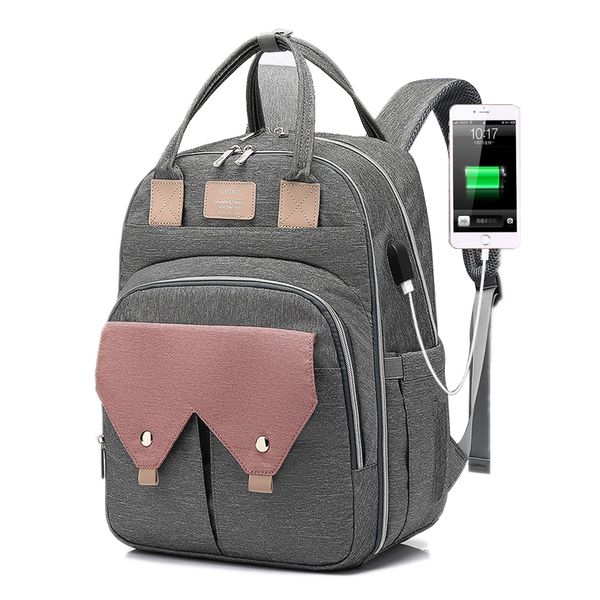 

diaper bag maternal mama big baby hanging mammy wet dry fashion multifunction high capacity usb charging go out portable