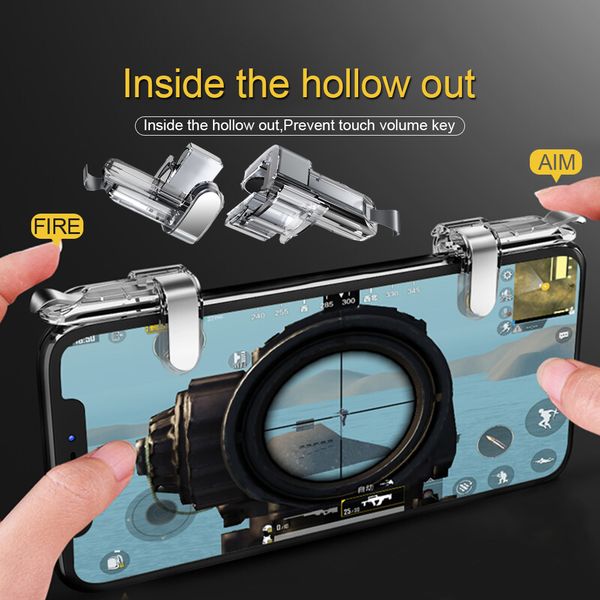 

v4.0 fut1 gamepad pubg cell phone gamer triggers mobile control fire button l1r1 controller joystick for android for fortnit