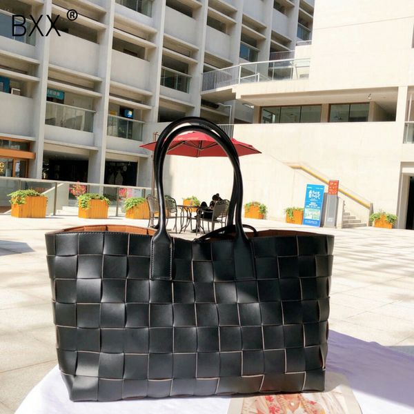 

bxx] solid color crossbody bags for women 2019 winter simple style shoulder bag female weaving large capacity handbags a196