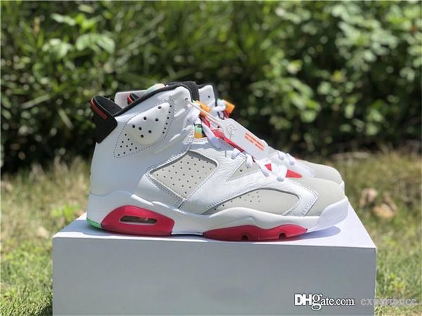 

2020 authentic air 6 hare 6s neutral grey white true red black ct8529-062 mens basketball shoes outdoor sports sneakers with original box